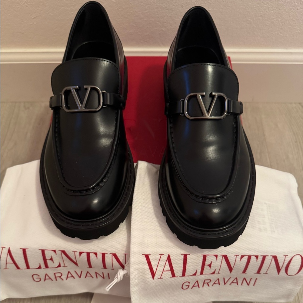 Valentino Garavani Black Slip-On Loafers
